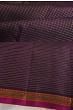 Kanchipuram Silk Checks Deep Purple Saree