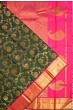 Kanchipuram Silk Jaal Dark Green Saree