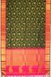 Kanchipuram Silk Jaal Dark Green Saree