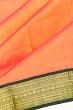 Kanchipuram Silk Plain Dual Tone Pink And Orange Saree