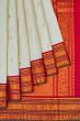 Kanchipuram Silk Butta Cream Saree