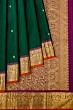 Classic Kanchipuram Silk Butta Bottle Green Saree