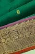 Classic Kanchipuram Silk Butta Bottle Green Saree