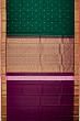 Classic Kanchipuram Silk Butta Bottle Green Saree