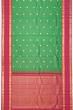 Kanchipuram Silk Vertical Lines And Butta Dark Green Saree