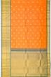 Kanchipuram Silk Checks And Butta Orange Saree