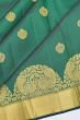 Kanchipuram Silk Butta Bottle Green Saree