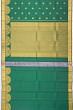 Kanchipuram Silk Butta Bottle Green Saree