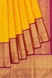 Kanchipuram Silk Checks Yellow Saree