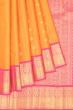 Kanchipuram Silk Checks And Butta Orange Saree