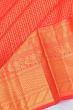 Kanchipuram Silk Checks And Butta Red Saree