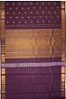 Kanchipuram Silk Checks And Butta Purple Saree