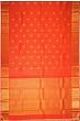 Kanchipuram Silk Checks And Butta Red Saree