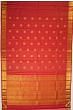 Kanchipuram Silk Oosi Lines And Butta Maroon Saree