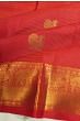 Kanchipuram Silk Oosi Lines And Butta Maroon Saree