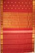 Kanchipuram Silk Oosi Lines And Butta Maroon Saree