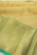 Kanchipuram Silk Tissue Brocade Gold Saree