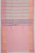 Kanchipuram Kora Organza Checks And Butta Baby Pink Saree