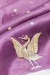 Organza Embroidery Butta Purple Saree