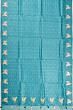 Organza Embroidery Butta Sea Blue Saree