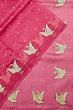 Organza Embroidery Butta Pink Saree