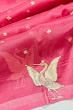 Organza Embroidery Butta Pink Saree