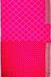 Georgette Criss Cross Checks Pink Saree With Bandhani Inspired Pattern And Sequin Work