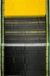 Traditional Kanchipuram Silk Oosi Lines Yellow Saree