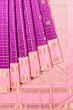 Classic Kanchipuram Silk Checks And Butta Purple Saree