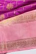 Classic Kanchipuram Silk Checks And Butta Purple Saree