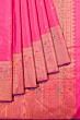 Kanchipuram Silk Oosi Lines And Butta Rani Pink Saree