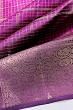 Classic Kanchipuram Silk Kattam Checks Purple Saree