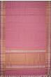 Kanchipuram Silk Twill Checks Pink Saree