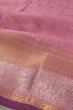 Kanchipuram Silk Twill Checks Pink Saree