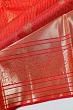 Kanchipuram Silk Checks And Butta Red Saree