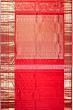 Kanchipuram Silk Checks And Butta Red Saree