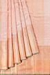 Kanchipuram Silk Tissue Vertical Lines And Butta Baby Pink Saree