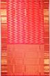 Kanchipuram Silk Zig Zag Lines Dual Tone Red And Pink Saree