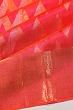 Kanchipuram Silk Zig Zag Lines Dual Tone Red And Pink Saree