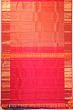 Kanchipuram Silk Zig Zag Lines Dual Tone Red And Pink Saree