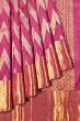 Kanchipuram Silk Zig Zag Lines Purple Saree