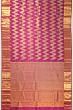 Kanchipuram Silk Zig Zag Lines Purple Saree