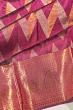 Kanchipuram Silk Zig Zag Lines Purple Saree