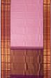 Kanchipuram Silk Checks And Butta Pink Saree