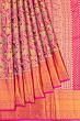 Kanchipuram Silk Tissue Brocade Pink Saree