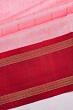 Gadwal Kora Organza Vertical Lines Baby Pink Saree