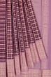 Kanchipuram Silk Checks Purple Saree