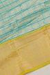 Kanchipuram Silk Checks Sea Green Saree