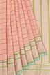 Kanchipuram Silk Checks Baby Pink Saree