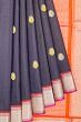 Classic Kanchipuram Silk Butta Dark Blue Saree